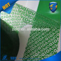 New Arrival Good quality Shenzhen ZOLO PET Anti-fake tamper evident packaging adhesive tapes
